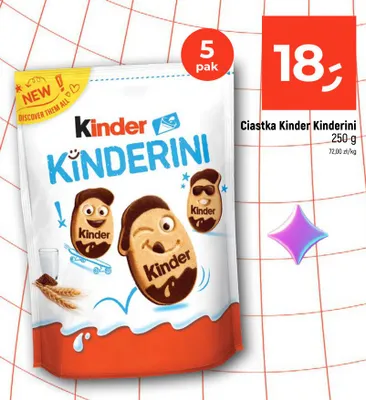 Ciastka Kinder Kinderini 5-pak promocja w Dealz