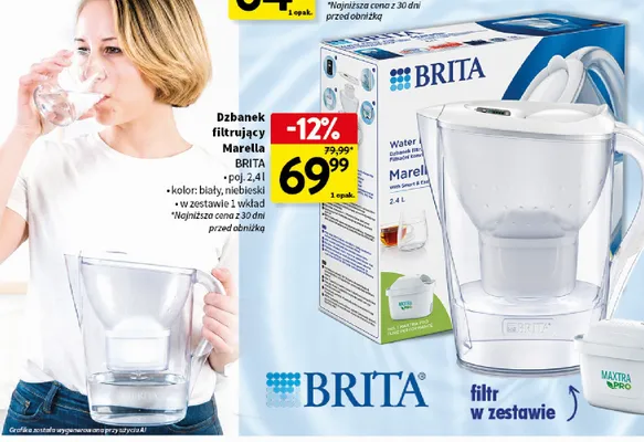 Dzbanek filtrujący Marella Brita 2,4 l promocja w Intermarche