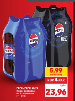 Napój gazowany Pepsi Zero 4-pak 2 l promocja w Kaufland