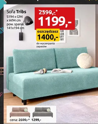 Sofa Tribs Black Red White promocja w Black Red White
