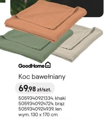 Koc bawełniany promocja w Castorama