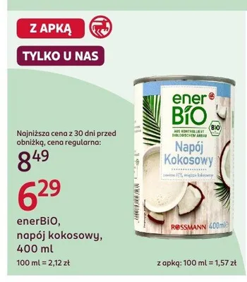 Napój kokosowy promocja w Rossmann