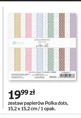 Zestaw papierów Polka dots d-Craft 15,2x15,2 cm promocja w Empik
