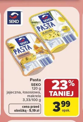Pasta łososiowa Seko promocja w Carrefour