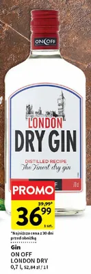 Gin On Off London Dry promocja w Intermarche