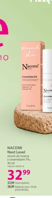 Next Level serum do twarzy z ceramidami 5% Nacomi promocja w Hebe