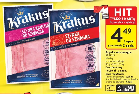 Szynka krucha od szwagra Krakus promocja w Intermarche