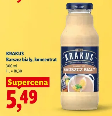 Barszcz biały, koncentrat promocja w Lidl