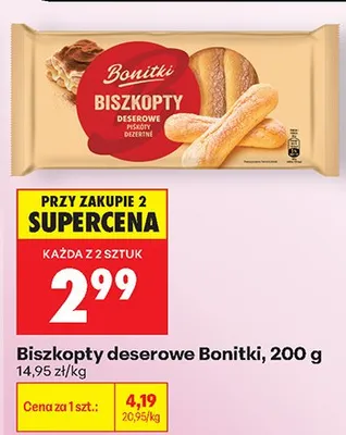 Biszkopty deserowe Bonitki promocja w Biedronka
