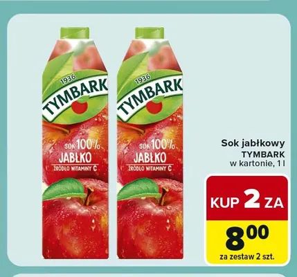 Sok jabłkowy Tymbark promocja w Carrefour Express
