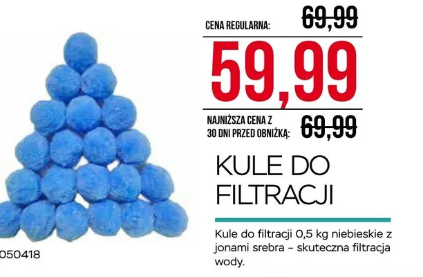 Kule do filtracji niebieskie z jonami srebra promocja w Abra Meble