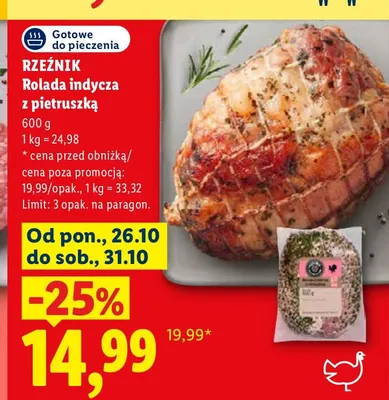 Rolada indycza z pietruszką Rzeźnik promocja w Lidl