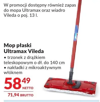Mop płaski Ultramax Vileda promocja w Makro