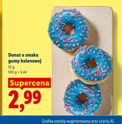 Donut o smaku gumy balonowej promocja w Lidl