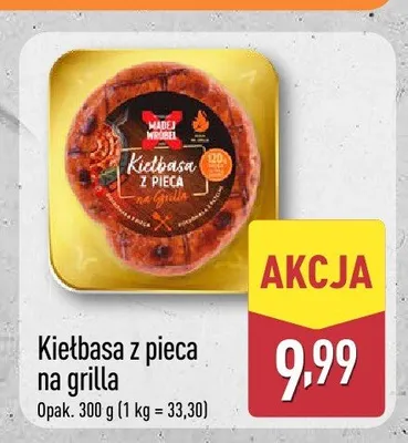 Kiełbasa z pieca na grilla Madej Wróbel promocja w Aldi