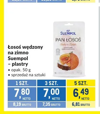 Łosoś wędzony na zimno Suempol plastry promocja w Makro