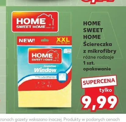 Ściereczka z mikrofibry Home Sweet Home Evolution Window promocja w Kaufland