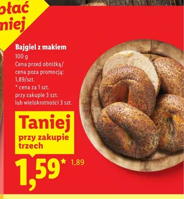 Bajgiel z makiem promocja w Lidl