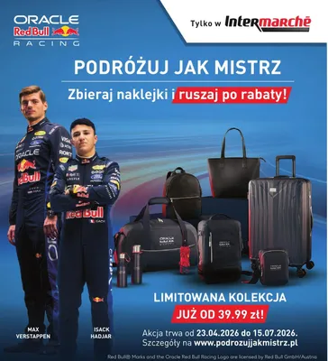 Limitowana kolekcja Oracle Red Bull Racing promocja w Intermarche