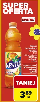 Napój herbaciany Peach różne rodzaje promocja w Carrefour