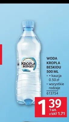 Woda Kropla Beskidu promocja w Selgros