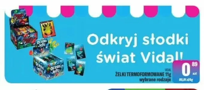 Żelki termoformowane Vidal promocja w Tomi Markt
