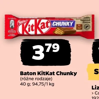 Baton KitKat Chunky promocja w Netto