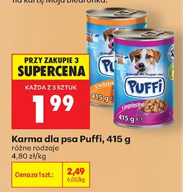 Karma dla psa Puffi promocja w Biedronka