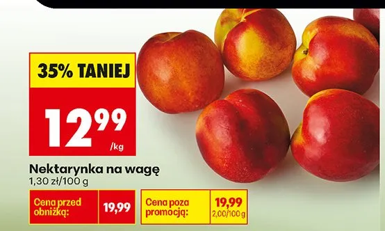 Nektarynka na wagę promocja w Biedronka