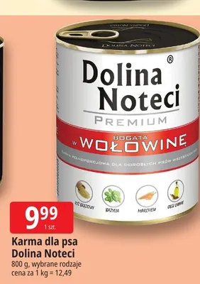 Karma dla psa Dolina Noteci Premium bogata w wołowinę promocja w Leclerc