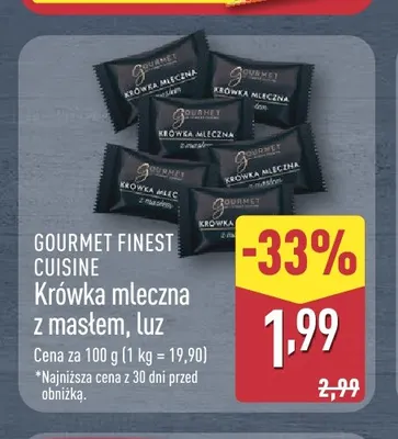Krówka mleczna z masłem luz Gourmet Finest Cuisine promocja w Aldi