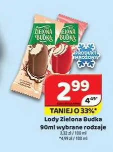 Lody na patyku Zielona Budka truskawkowe promocja w Delfin