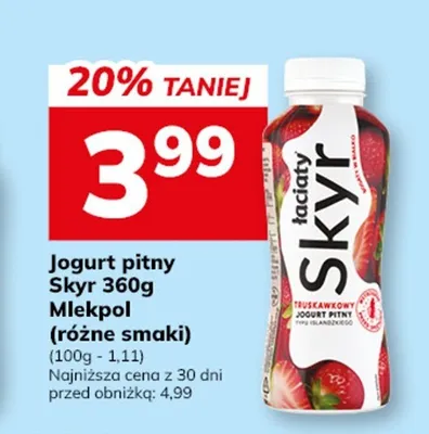 Jogurt pitny Łaciate Skyr promocja w Hitpol