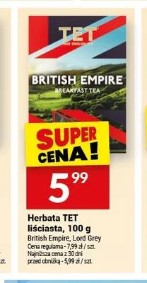 Herbata liściasta TET British Empire promocja w Twój Market