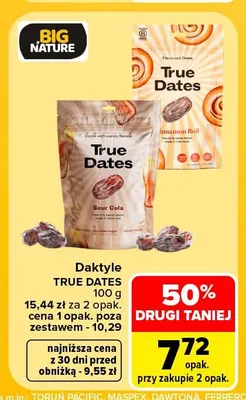 Daktyle True Dates Cinnamon Roll promocja w Carrefour Market