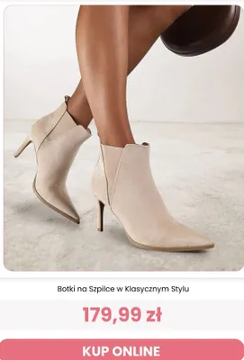 Botki na szpilce Renee w klasycznym stylu promocja w Renee