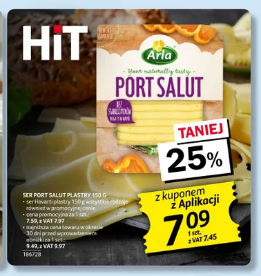 Ser Port Salut w plastrach Arla promocja w Selgros