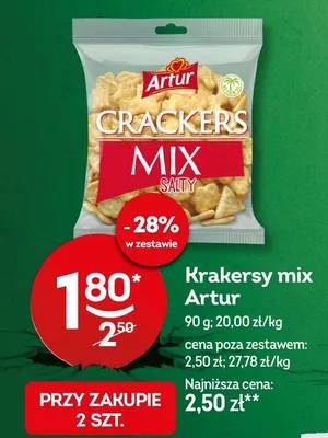 Krakersy mix salty promocja w Żabka