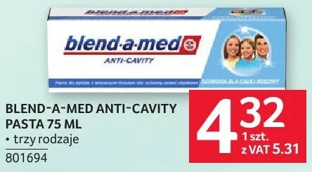 Pasta do zębów Blend-a-med Anti-Cavity 75 ml promocja w Selgros