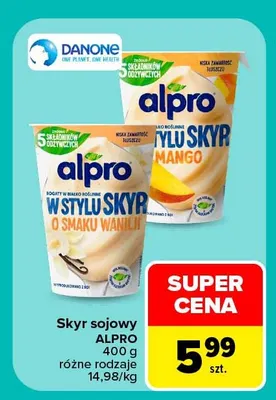 Skyr sojowy Alpro o smaku wanilii promocja w Carrefour Market
