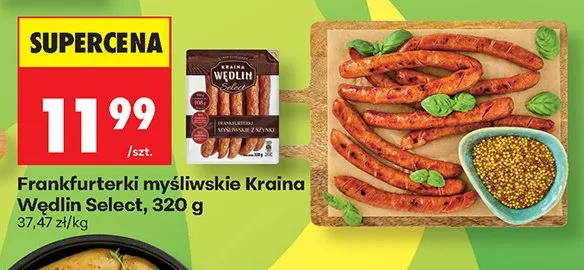 Frankfurterki myśliwskie Kraina Wędlin Select promocja w Biedronka