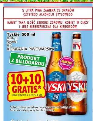 Piwo bezalkoholowe Tyskie Zero promocja w Prim Market