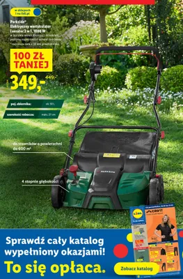 Elektryczny wertykulator i aerator 2 w 1, 1800 W promocja w Lidl