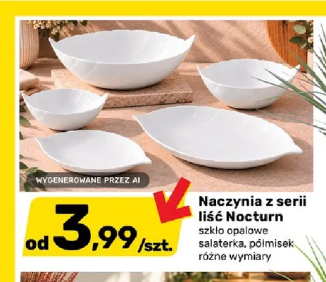 Naczynia z serii liść Nocturn promocja w Bricomarche