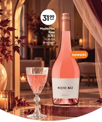 Wino różowe Mucho Mas Rose promocja w Żabka