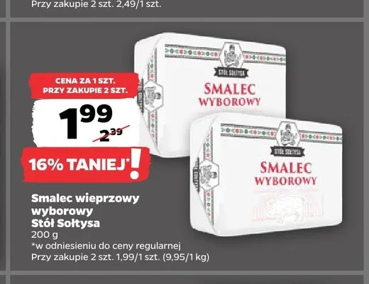 Smalec wieprzowy wyborowy Stół Sołtysa promocja w Netto