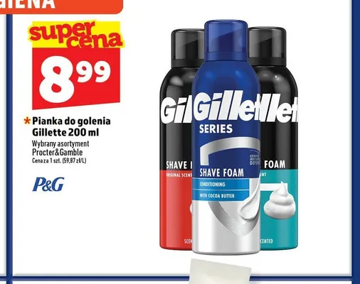 Pianka do golenia Gillette Series Sensitive promocja w TOPAZ