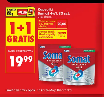 Kapsułki Somat 4w1 promocja w Biedronka
