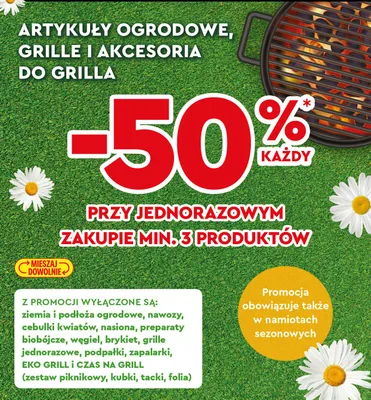 Artykuły ogrodowe, grille i akcesoria do grilla -50% promocja w Biedronka
