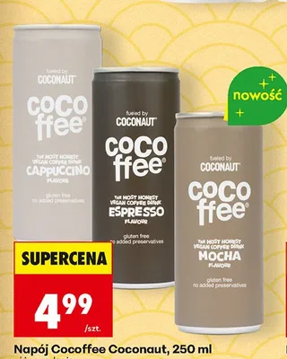 Napój kawowy wegański Cocoffee Coconaut Mocha promocja w Biedronka